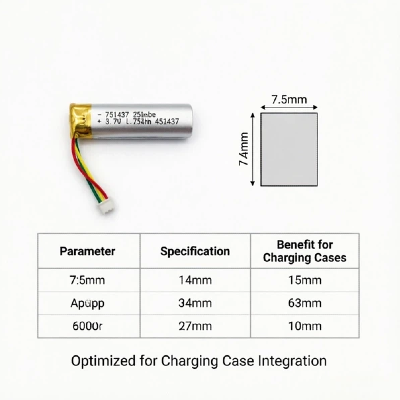 Lithium ion polymer battery with full safety protection for hearing aids