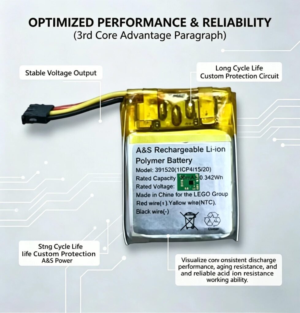Li polymer battery replacement for LEGO smart electronic devices, 3-wire NTC design