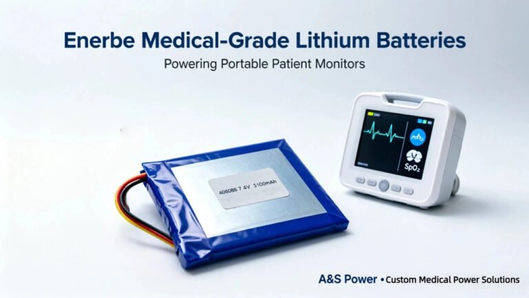 Custom medical grade lithium ion battery for portable patient monitors