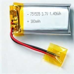 3.7V 380mAh compact Li-Po battery with protection