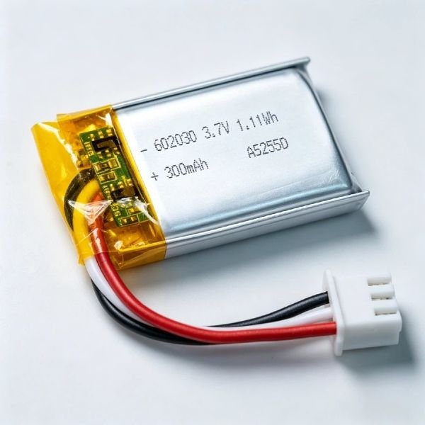 3.7V 300mAh Li-Polymer Battery 602030 with Protection Board - Image 2
