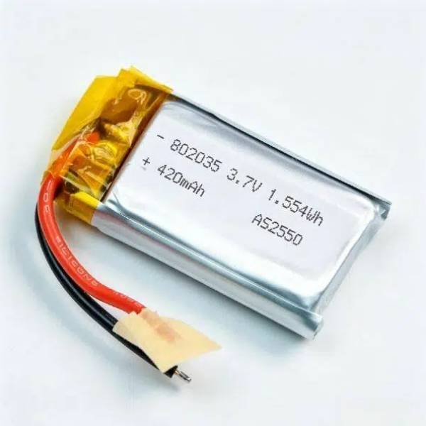 3.7V 420mAh Compact Li-Polymer Battery AS802035 - Image 2