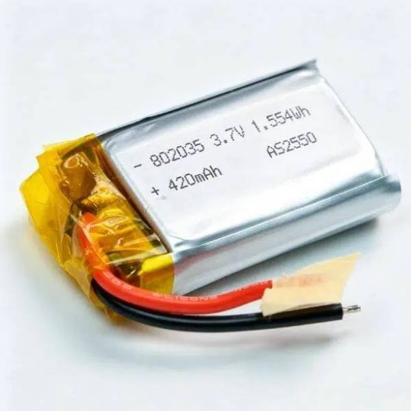 3.7V 420mAh Compact Li-Polymer Battery AS802035 - Image 3