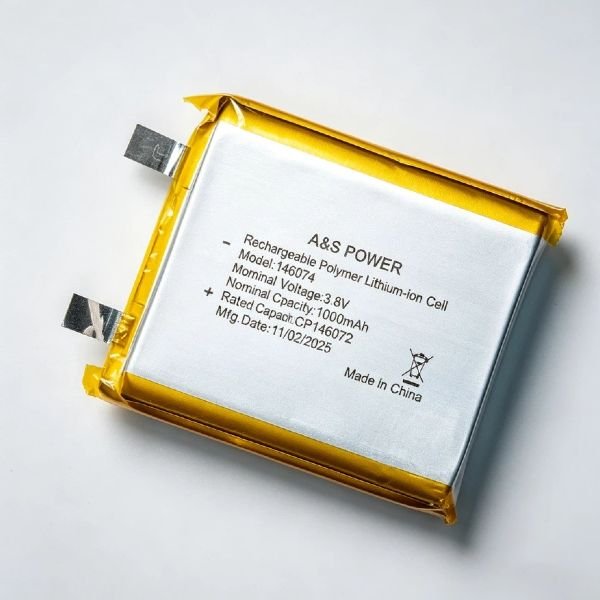 3.8V 1000mAh High-Capacity Li-Polymer Battery AS146074 - Image 3