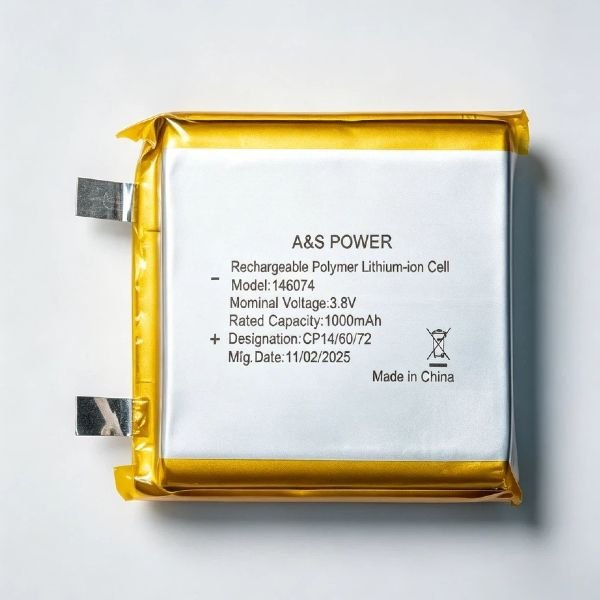 3.8V 1000mAh high-capacity Li-Polymer battery cell