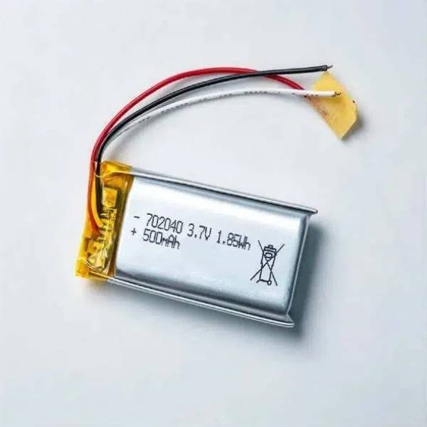 AS702040 3.7V 500mAh Li-Polymer battery for wireless earbuds and fitness trackers
