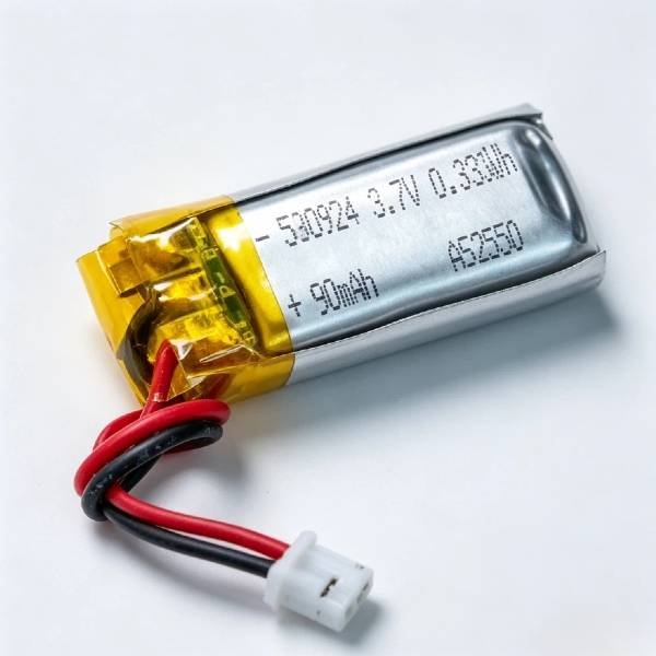 3.7V 90mAh miniature Li-Po battery pack with connector