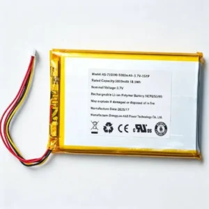Long-lasting AS755590 polymer battery for industrial handheld terminals and rugged devices