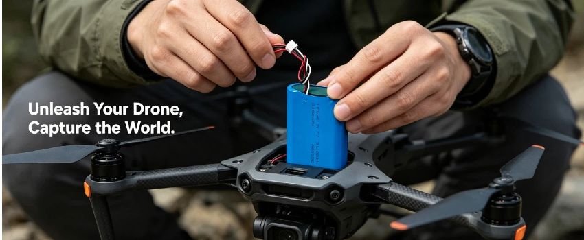 Lithium battery pack for drones and unmanned aerial vehicles