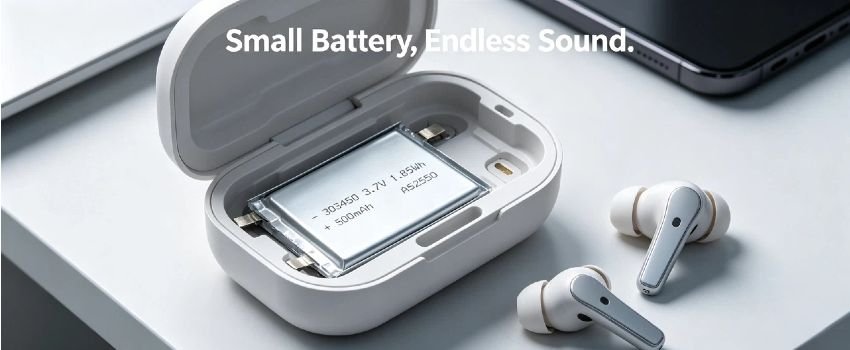 Li-Polymer battery for smart wearables and fitness trackers