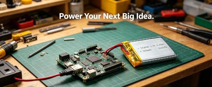 Long-lasting Li-Polymer batteries provide stable power for IoT sensors, tags, and various wireless communication devices.