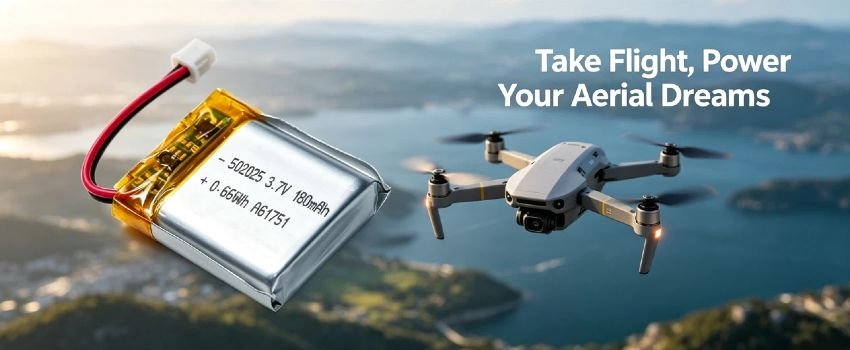 Mini Li-Polymer battery for smart home gadgets and small portable electronics