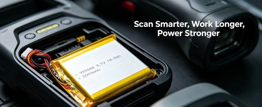 High-capacity AS95556 polymer battery for industrial mobile computers and scanners