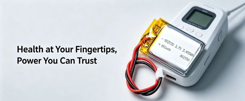 High-capacity Li-Po battery pack for wearables 