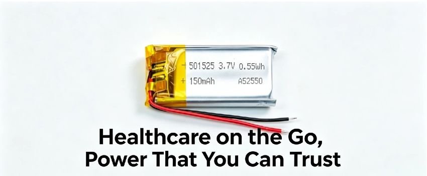 Miniature lithium polymer battery for small electronics