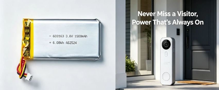 Rechargeable 3.8V battery for slim portable electronics