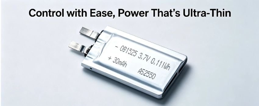 1.0mm thin lithium polymer battery for smart cards 
