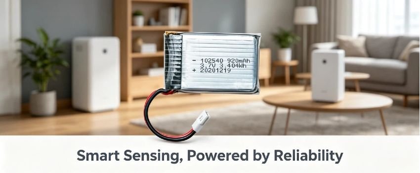 AS102540 3.7V 920mAh Li-Polymer battery for wireless earbuds and fitness trackers