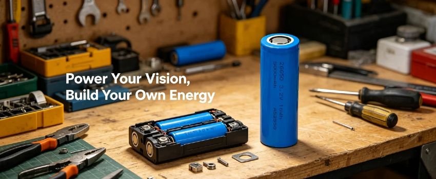 Rechargeable 3.2V LiFePO4 cell for power tools