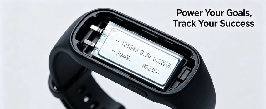 3.7V 60mAh ultra-thin battery for wearables 