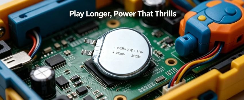 3.7V 300mAh compact round battery cell 