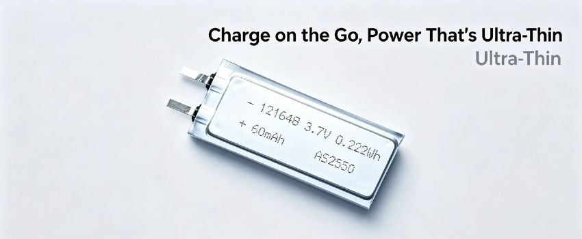 3.7V high energy density thin Li-Po cell 