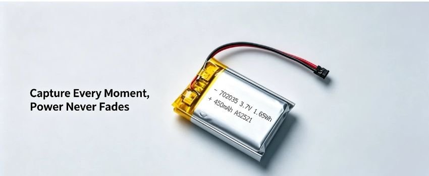 Reliable AS702035 polymer battery for compact medical wearables and portable monitors