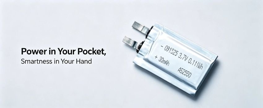 Ultra-thin flexible pouch battery for IoT devices 