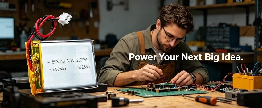 Lightweight and compact Li-Polymer batteries power smart wearables, fitness trackers, and health monitoring devices reliably.