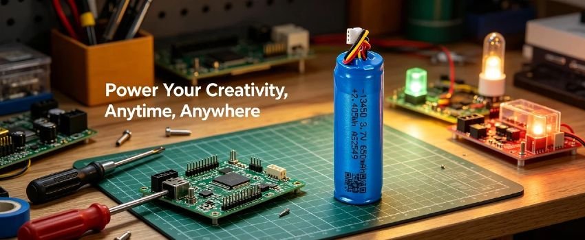 AS13450 polymer battery powering small RC toys, model cars, and hobby projects