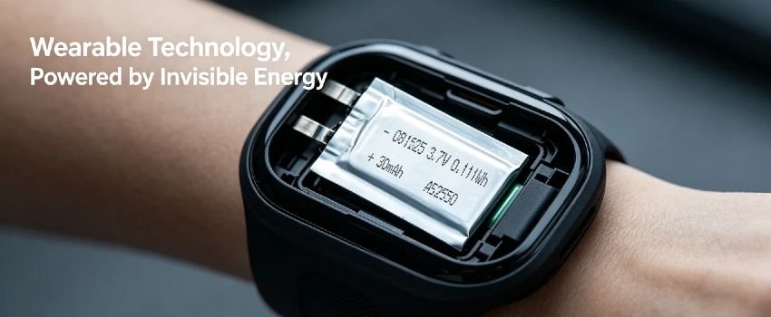 3.7V 30mAh ultra-thin Li-Po battery for wearables 