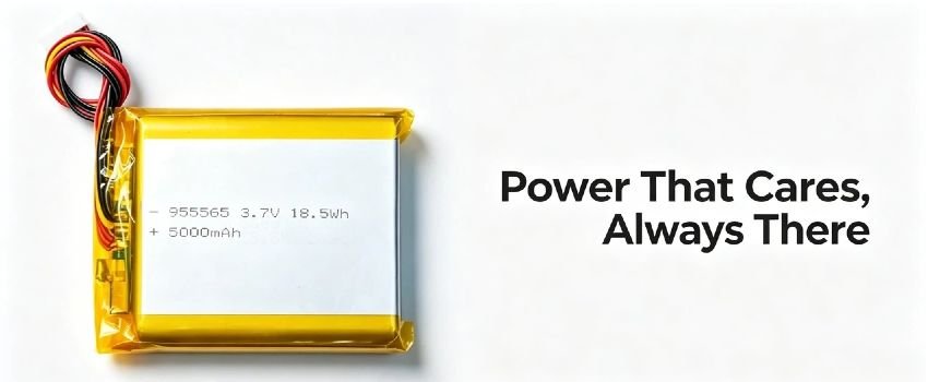 Reliable AS95556 Li-Polymer battery powering industrial and field-use electronics