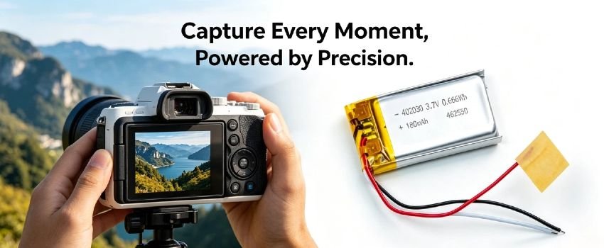 We offer custom compact Li-Polymer battery solutions with wires, connectors, and capacities tailored to your specific design needs.