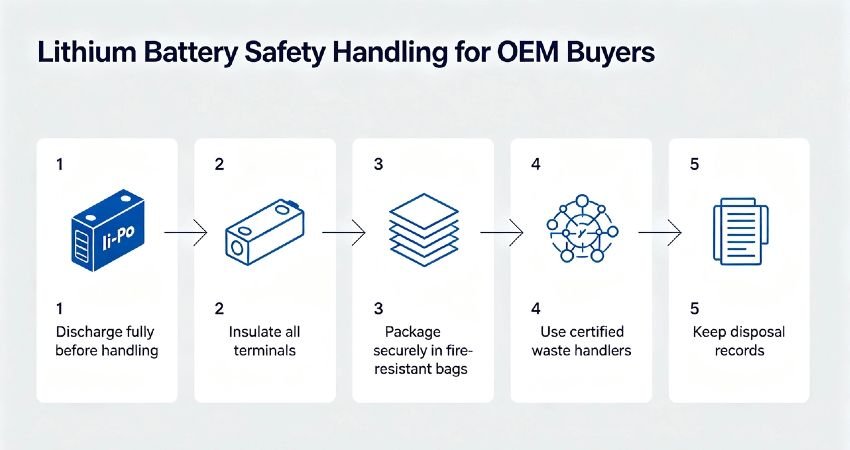 5-step lithium battery safety handling process for OEM buyers at A&S Power