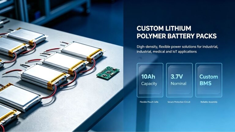 Custom lithium polymer battery pack with BMS assembly A&S Power manufacturing