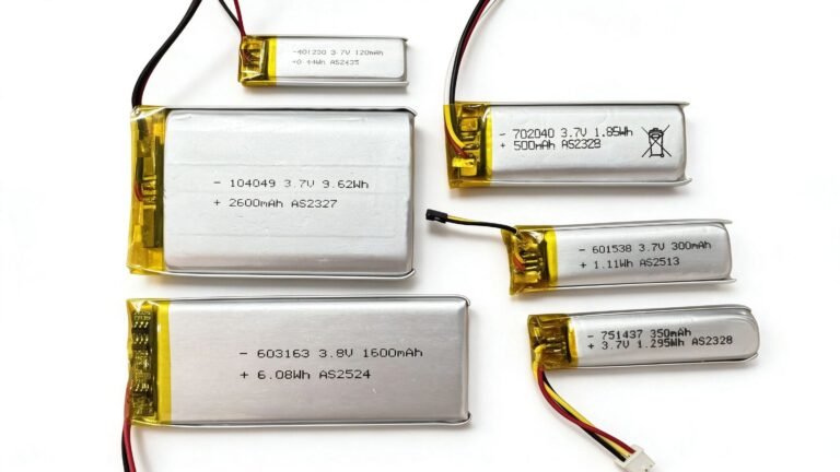 3.7V lithium polymer battery collection various capacities and sizes A&S Power product line