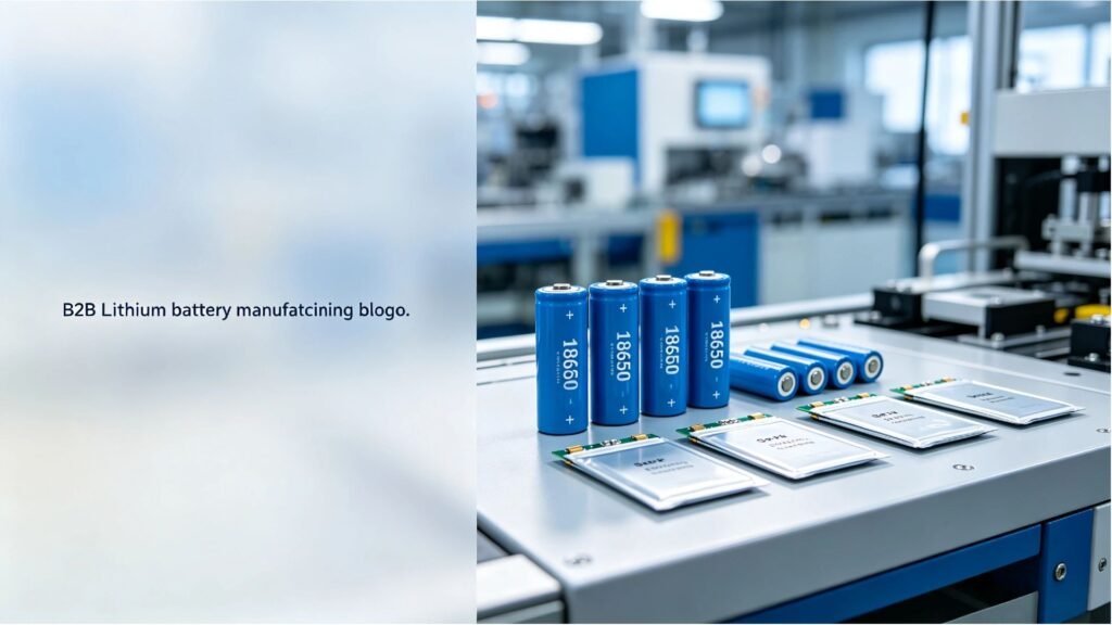 A&S Power custom lithium-ion battery cells 18650 and Li-Polymer pouch on factory workbench