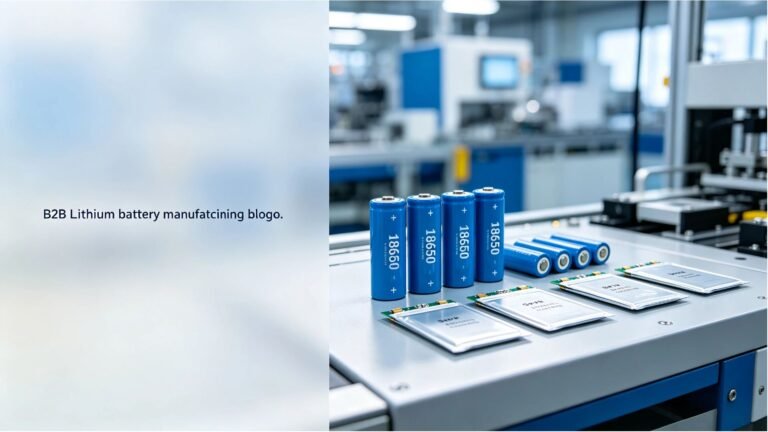 A&S Power custom lithium-ion battery cells 18650 and Li-Polymer pouch on factory workbench