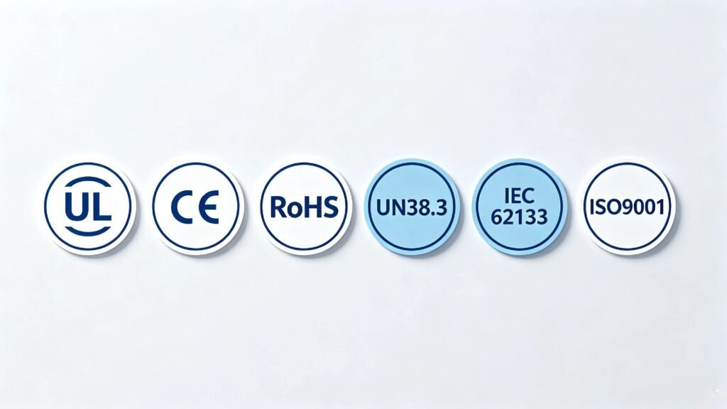 UL CE RoHS UN38.3 IEC62133 ISO9001 certifications for lithium polymer battery manufacturer A&S Power