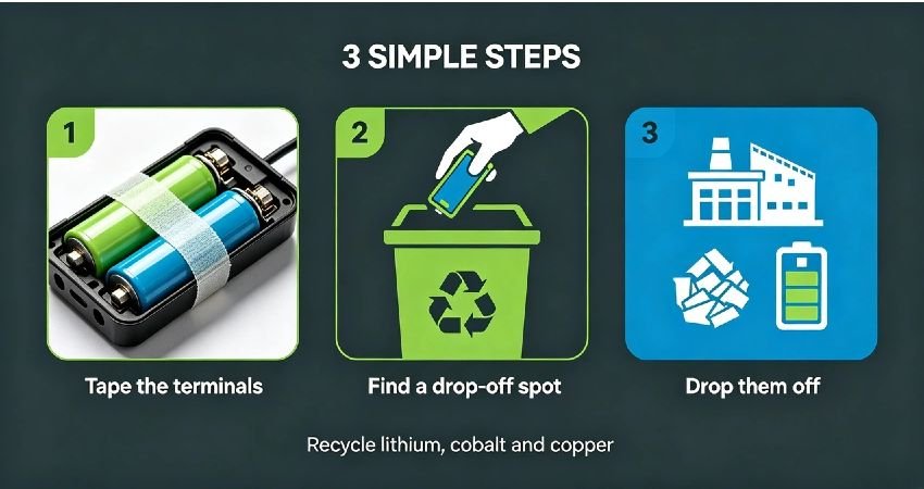 3 easy step-by-step instructions for how to dispose of lithium ion batteries safely and properly