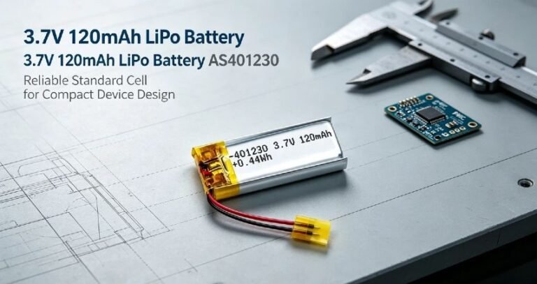 AS401230 3.7V 120mAh lithium-ion polymer battery, production-grade 3.7 v li po cell from A&S Power