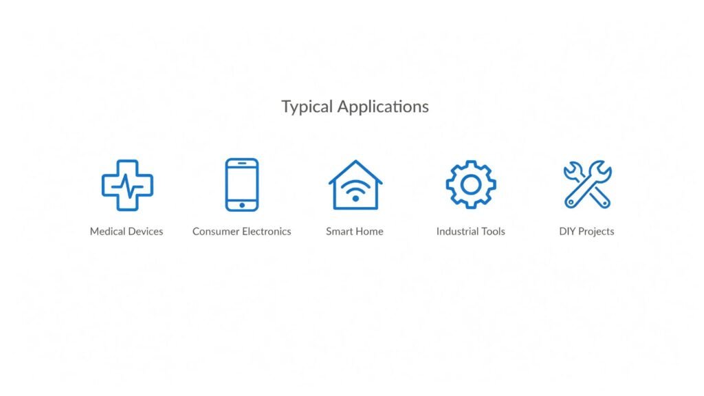 10400mAh 18650 battery pack applications infographic medical consumer electronics smart home industrial DIY A&S Power