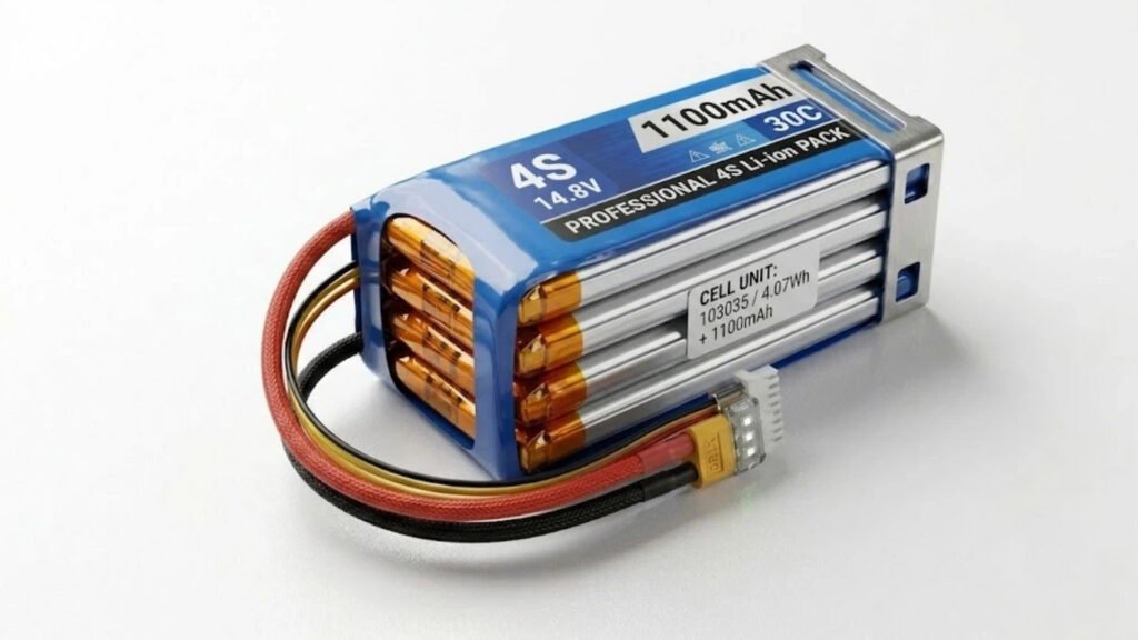 4S lipo battery guide 14.8V on white workbench A&S Power