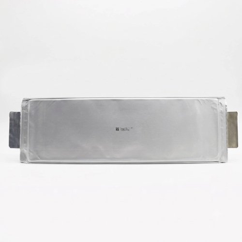 3.6V 37.5Ah ultra-thin high energy density drone battery cell AS-6497T6 with 25mm tabs on white background